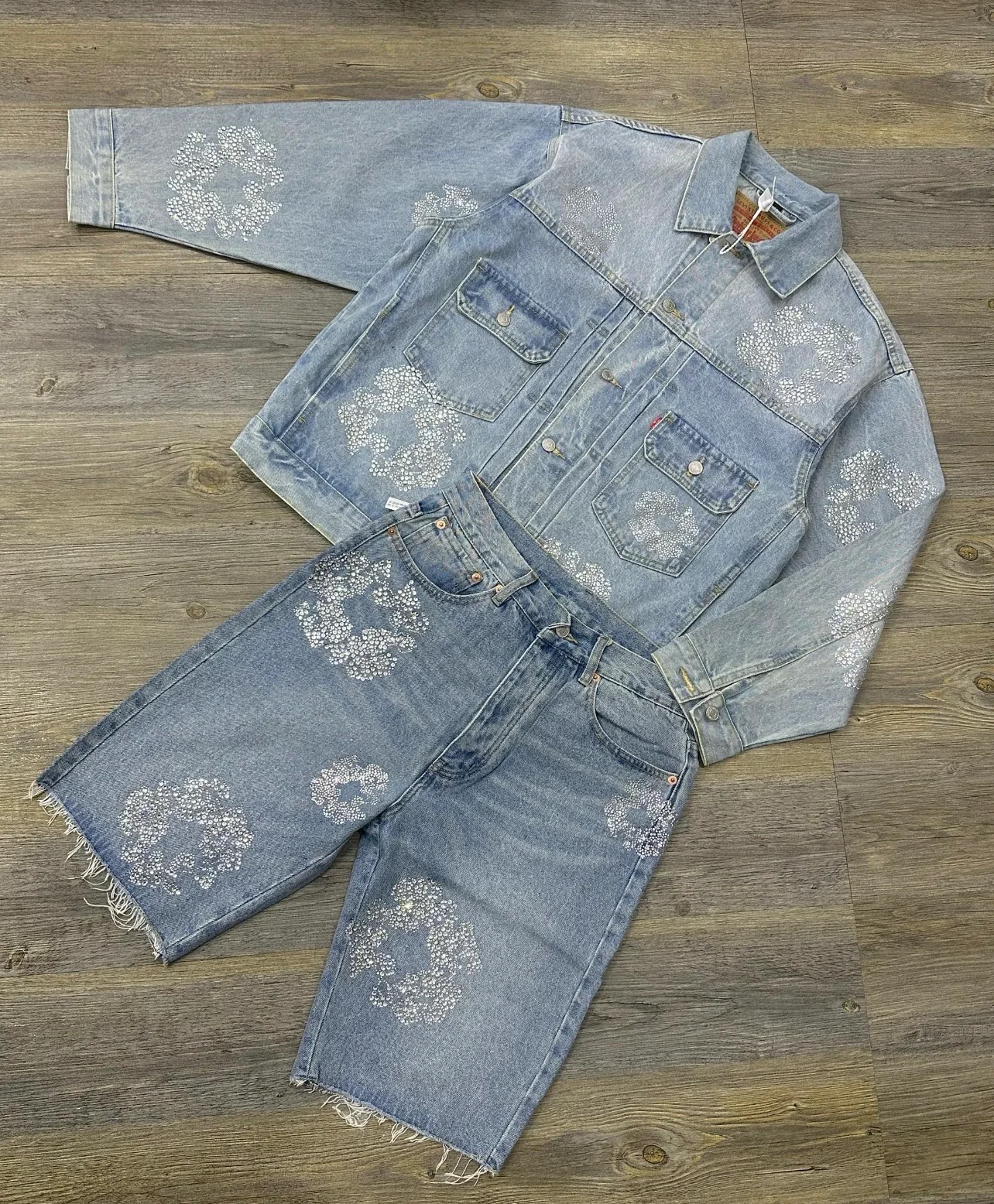 Levi's Embellished Denim Jacket/Shorts