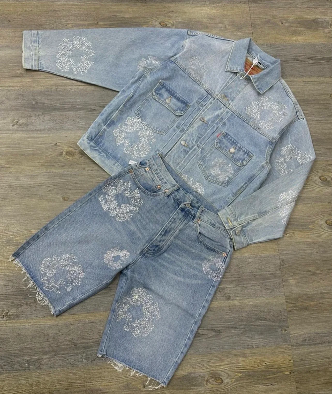 Levi's Embellished Denim Jacket/Shorts media 2
