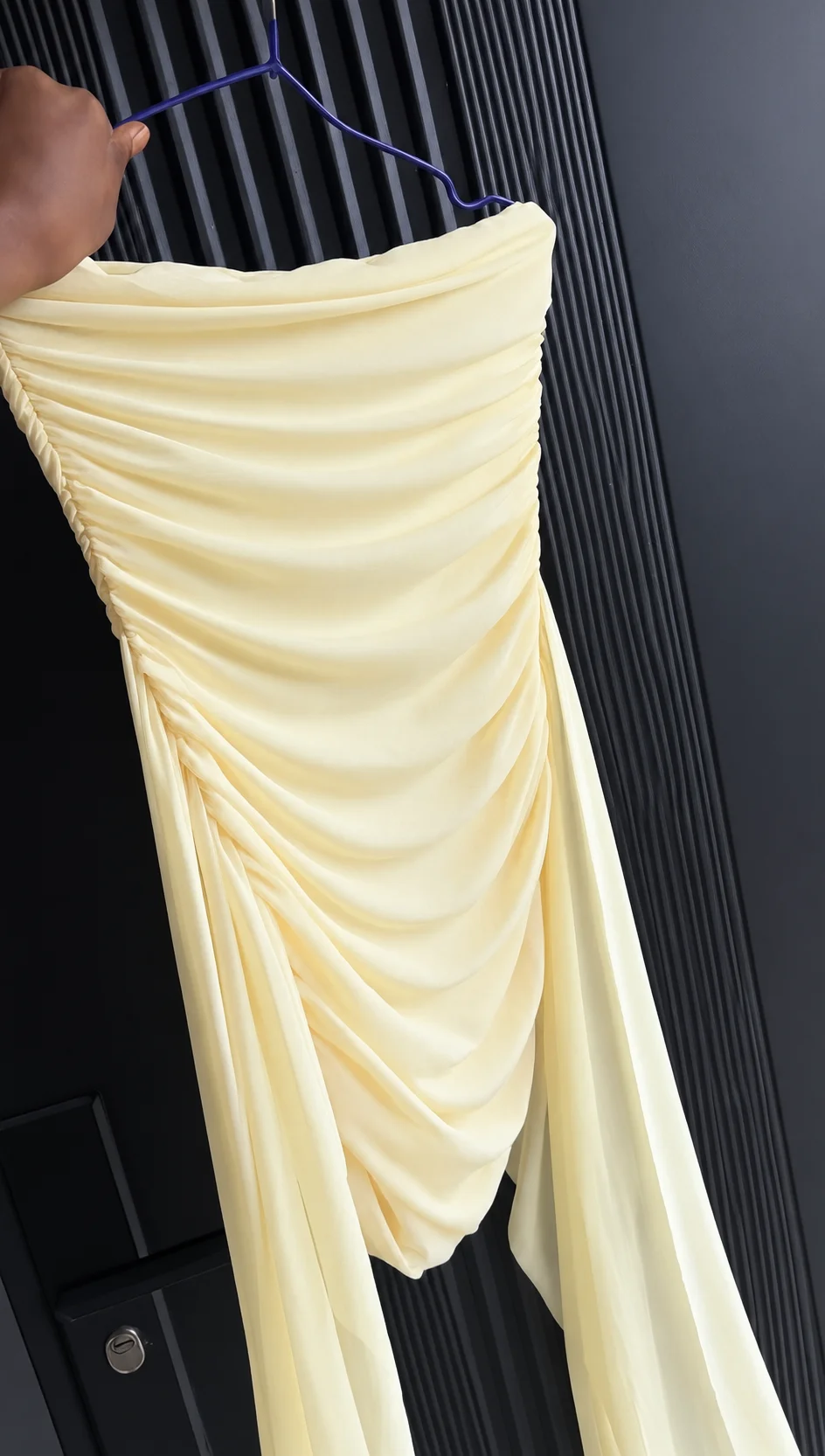 Elegant Ruched Strapless Maxi Dress