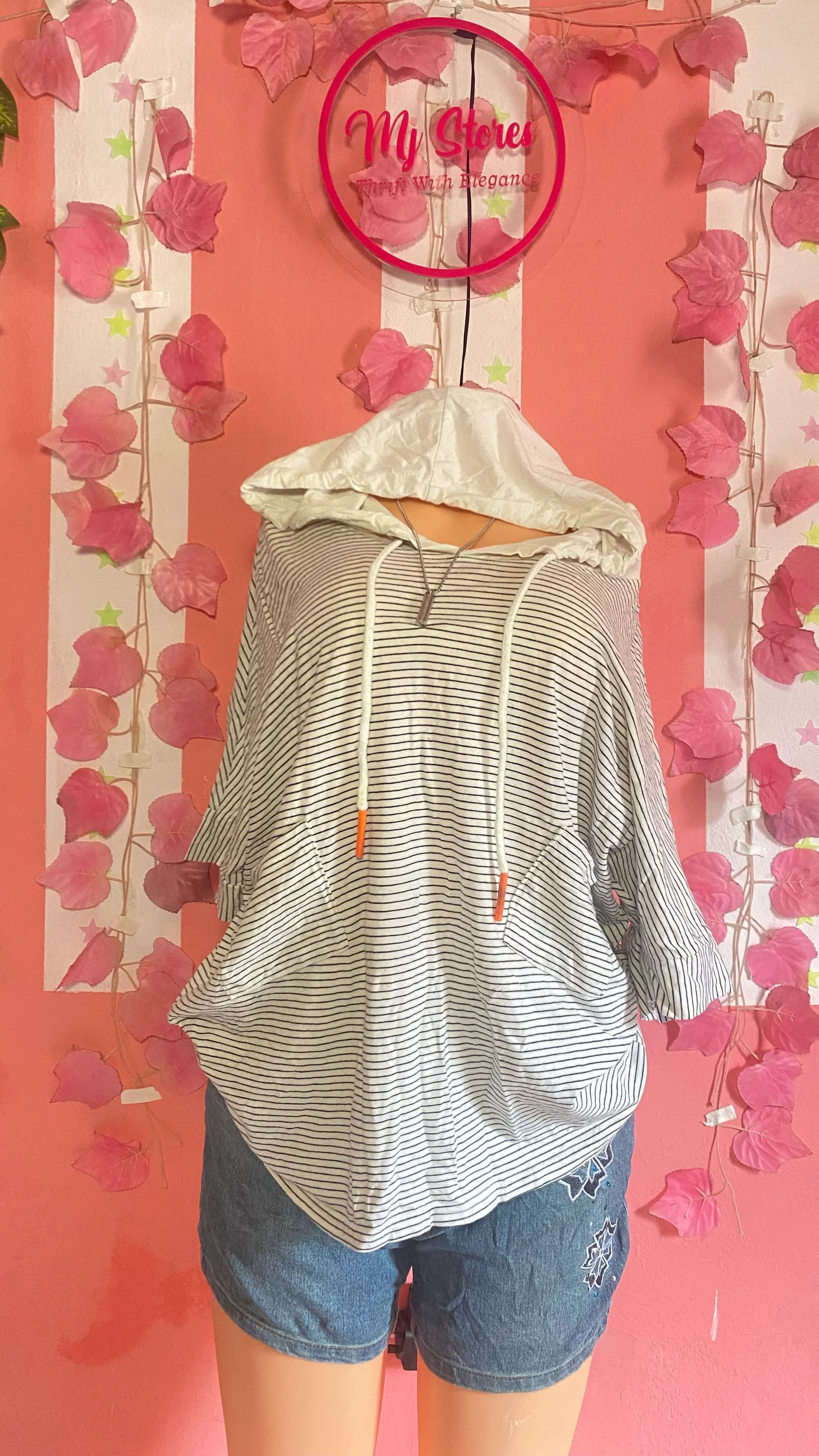 stripped hoodie