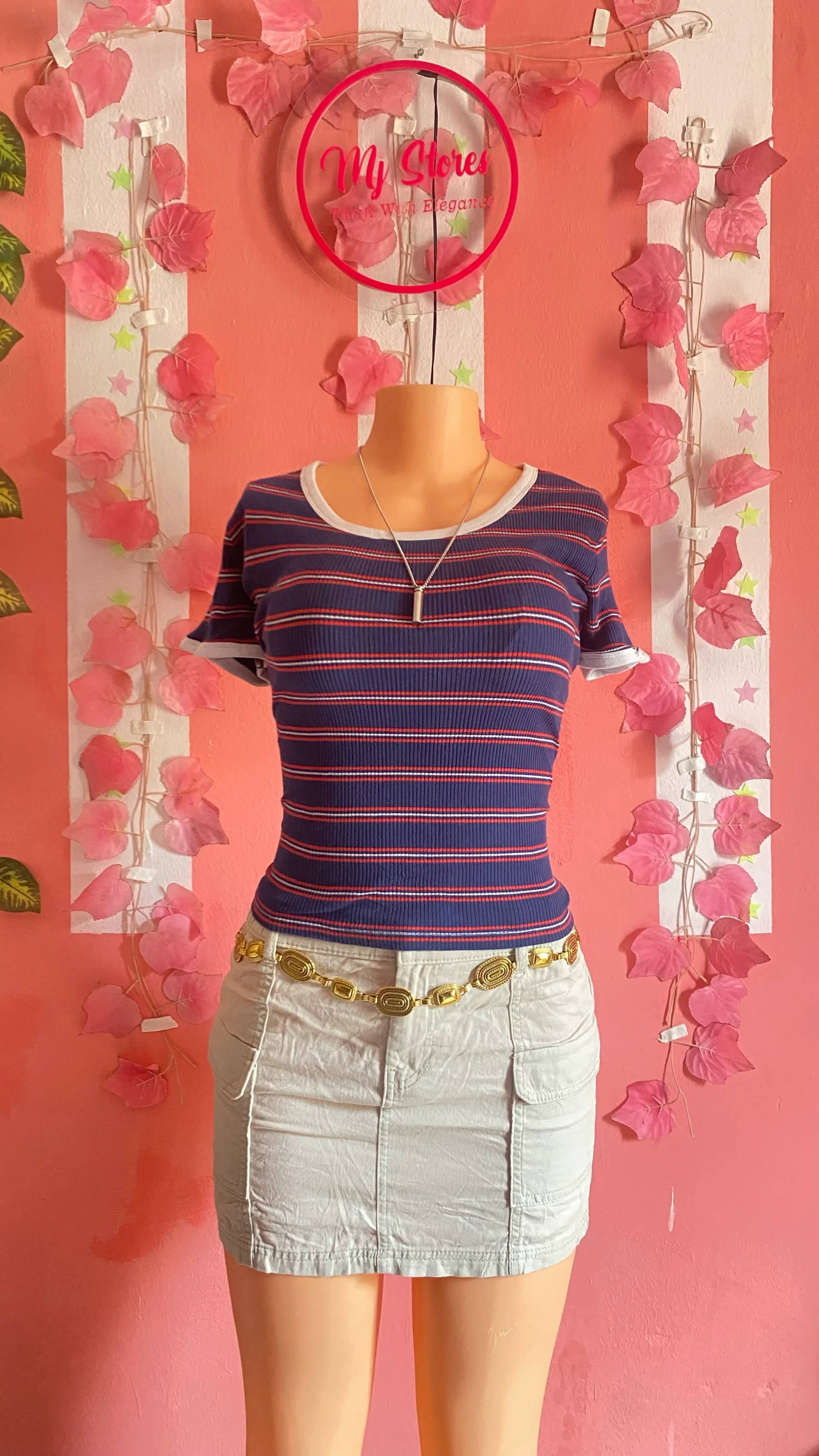 Stripped basic top