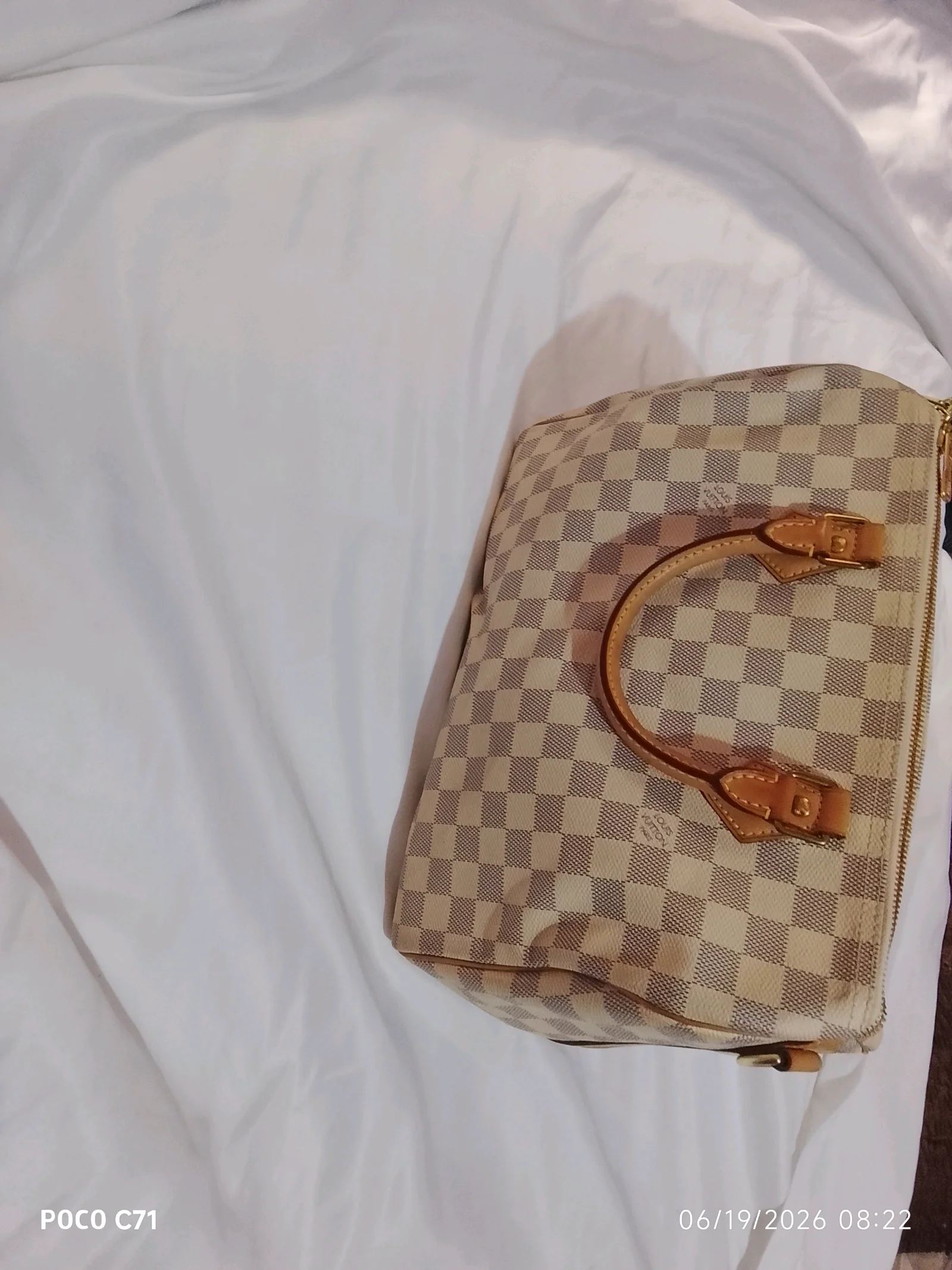 Louis Vuitton Damier Azur Speedy 30 Handbag