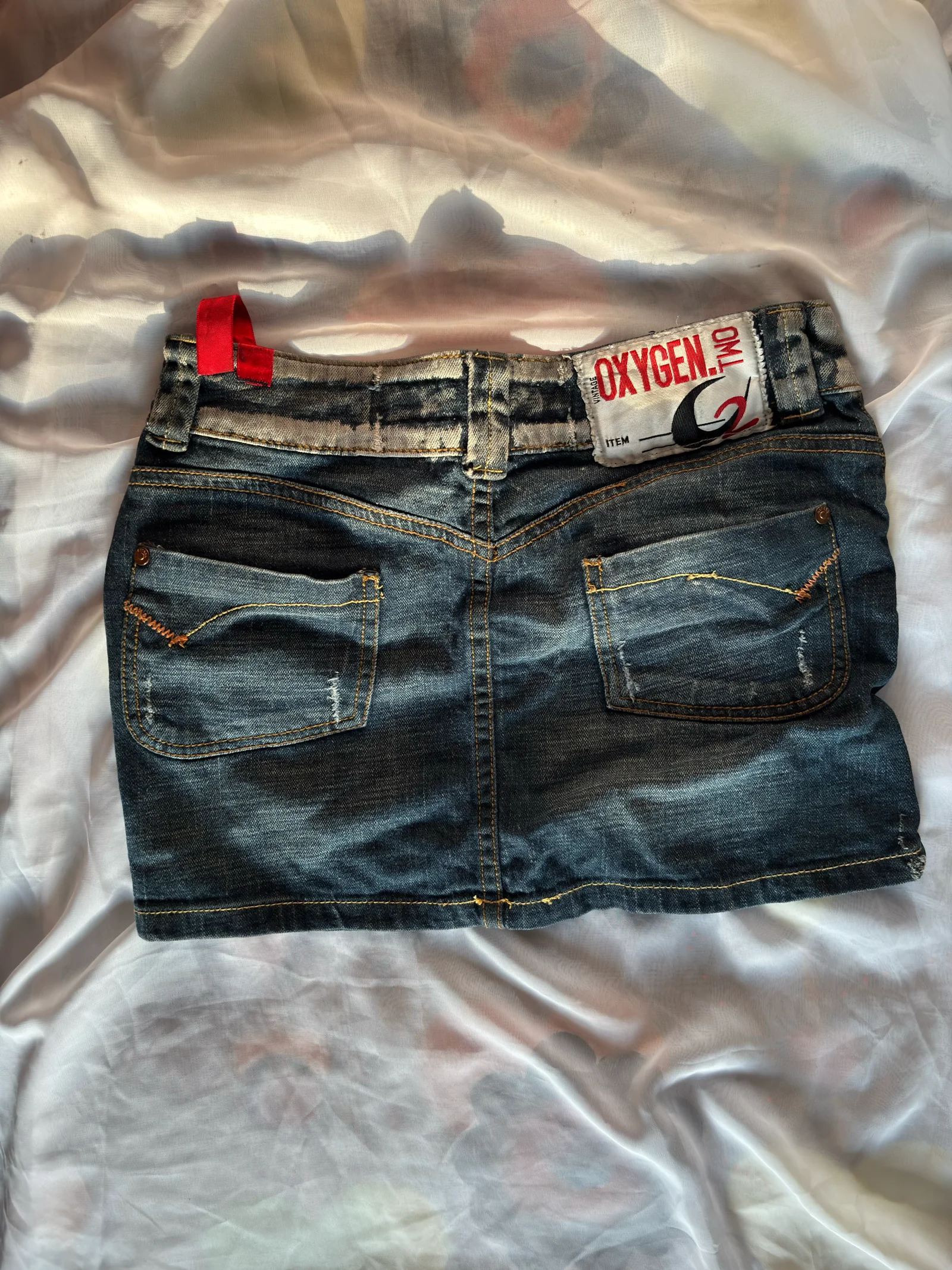Oxygen Denim Mini Skirt with Belt media 2