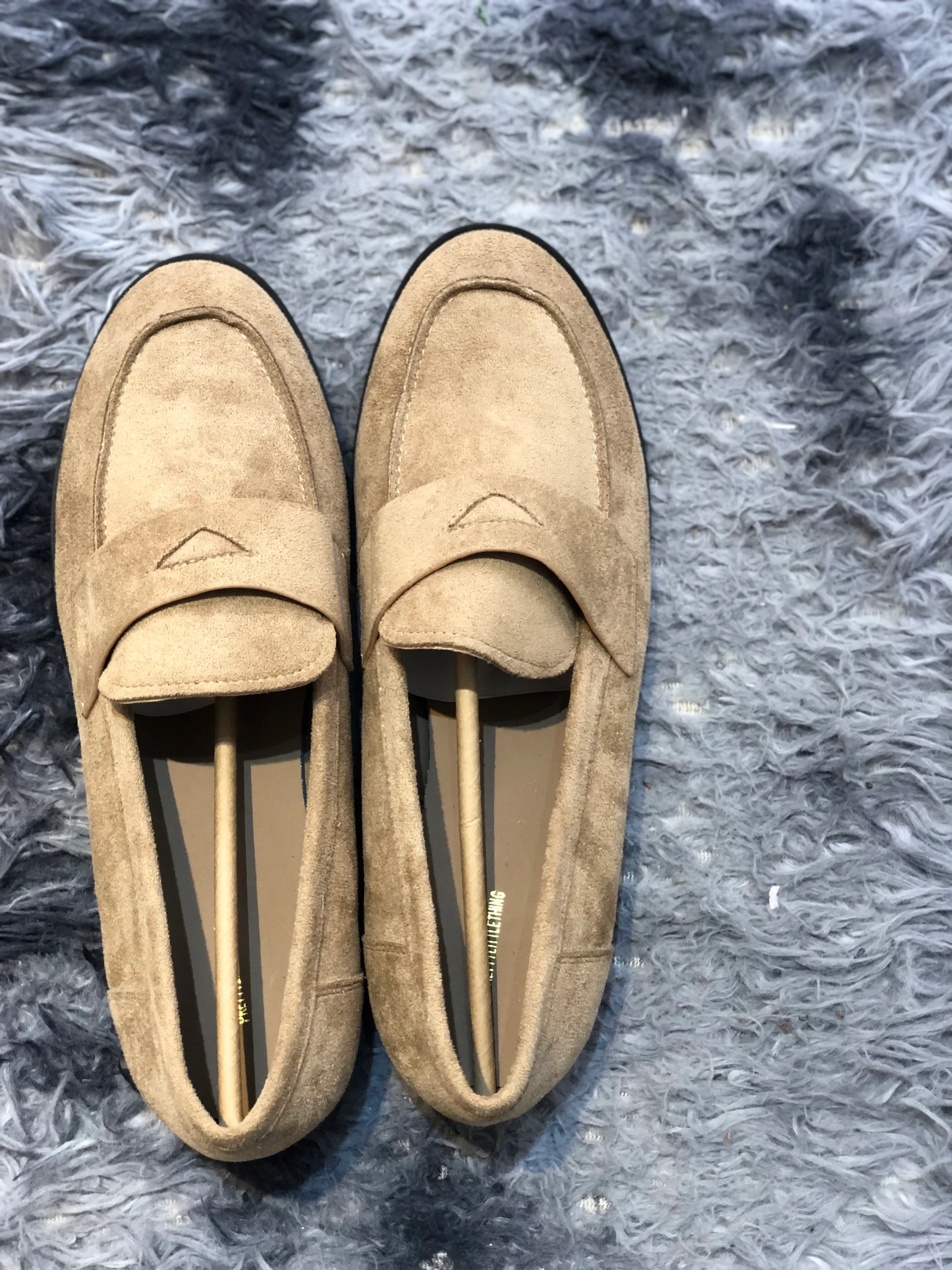 leather brown loafers