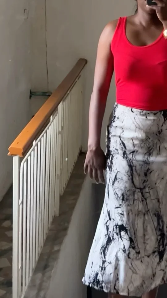 Black and White Marble Print Maxi Skirt size 8/10 media 2
