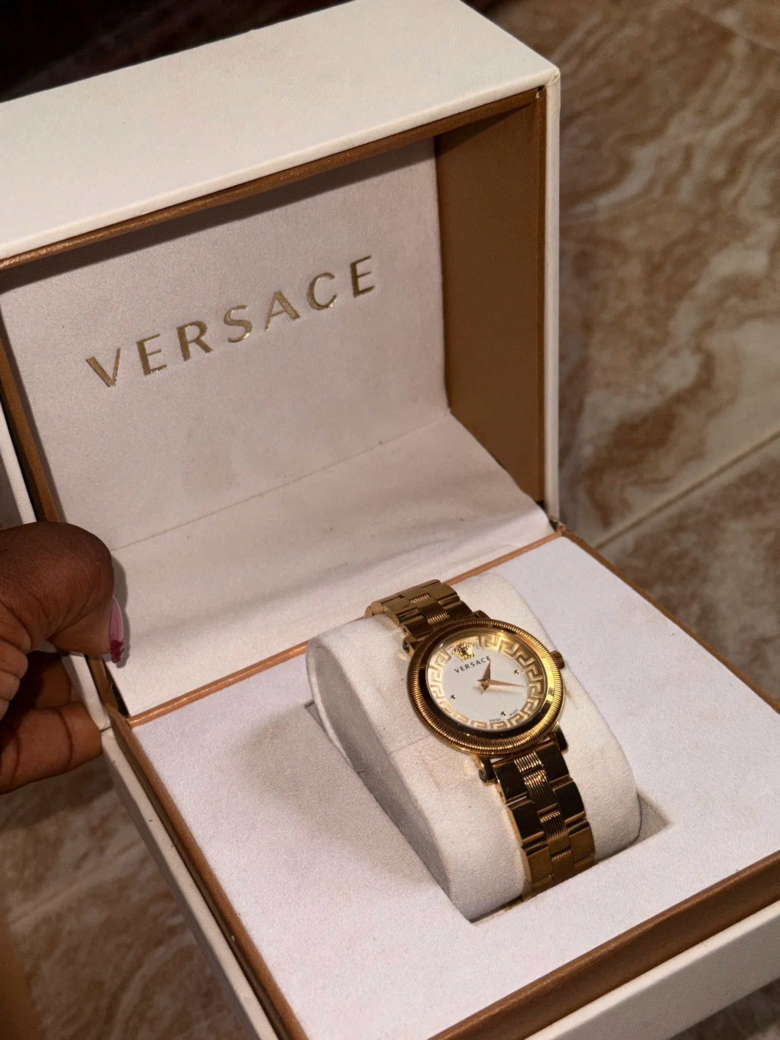 Versace Gold-Tone Medusa Head Watch
