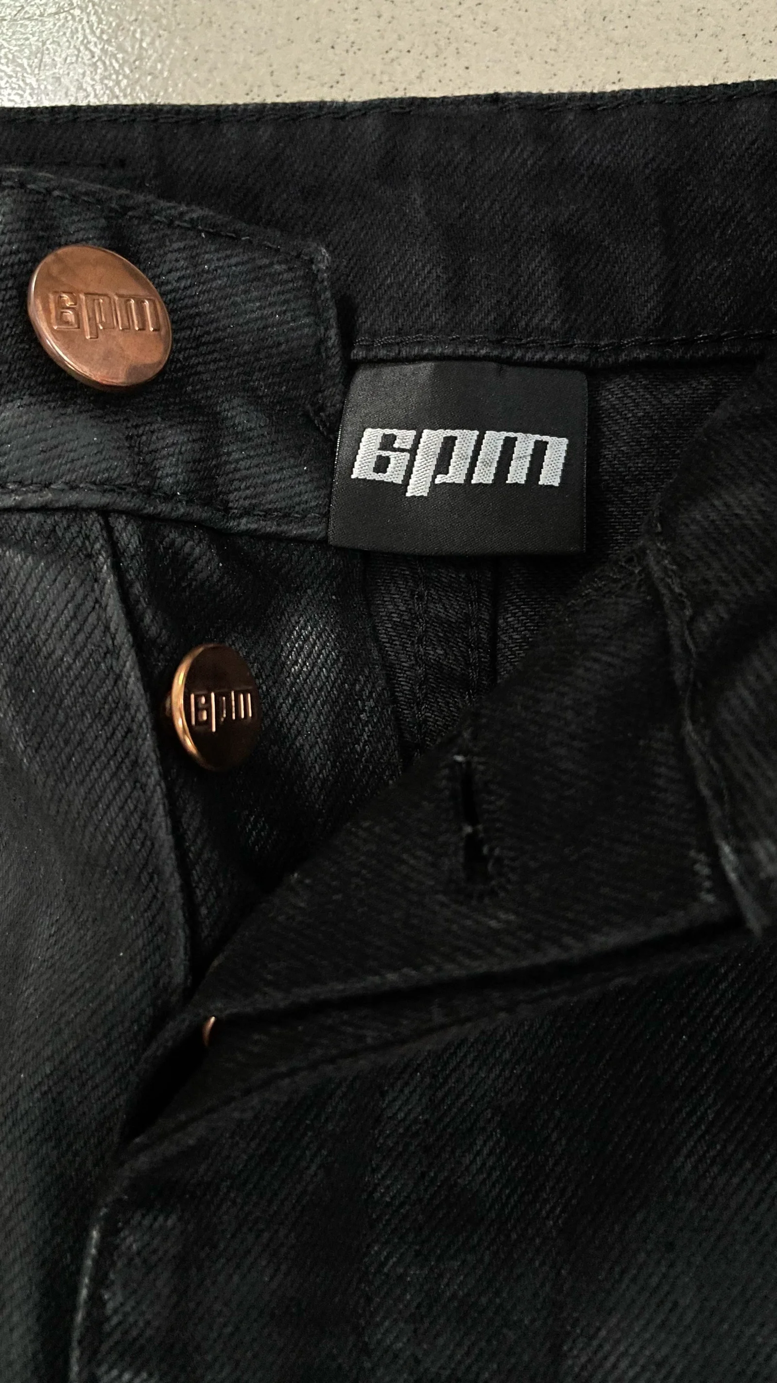 6PM Black Wax Jeans media 2