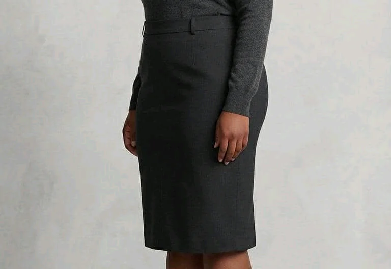 Dark Grey Pencil Skirt