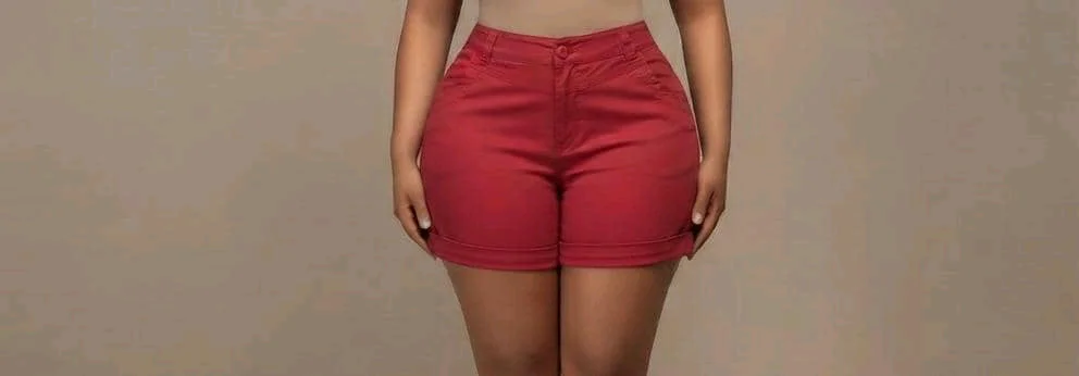 Red Casual Shorts media 2