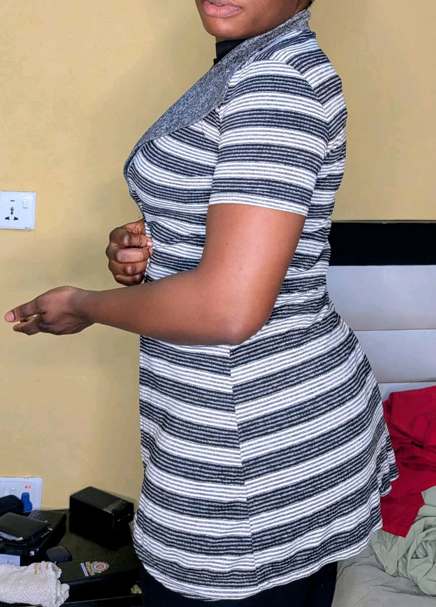 Striped Short Sleeve Blazer media 2