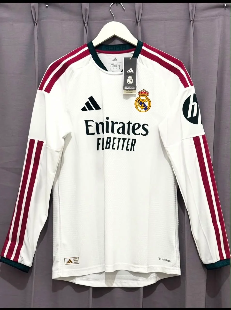 Real Madrid Adidas 26/27 Long Sleeve Home Jersey