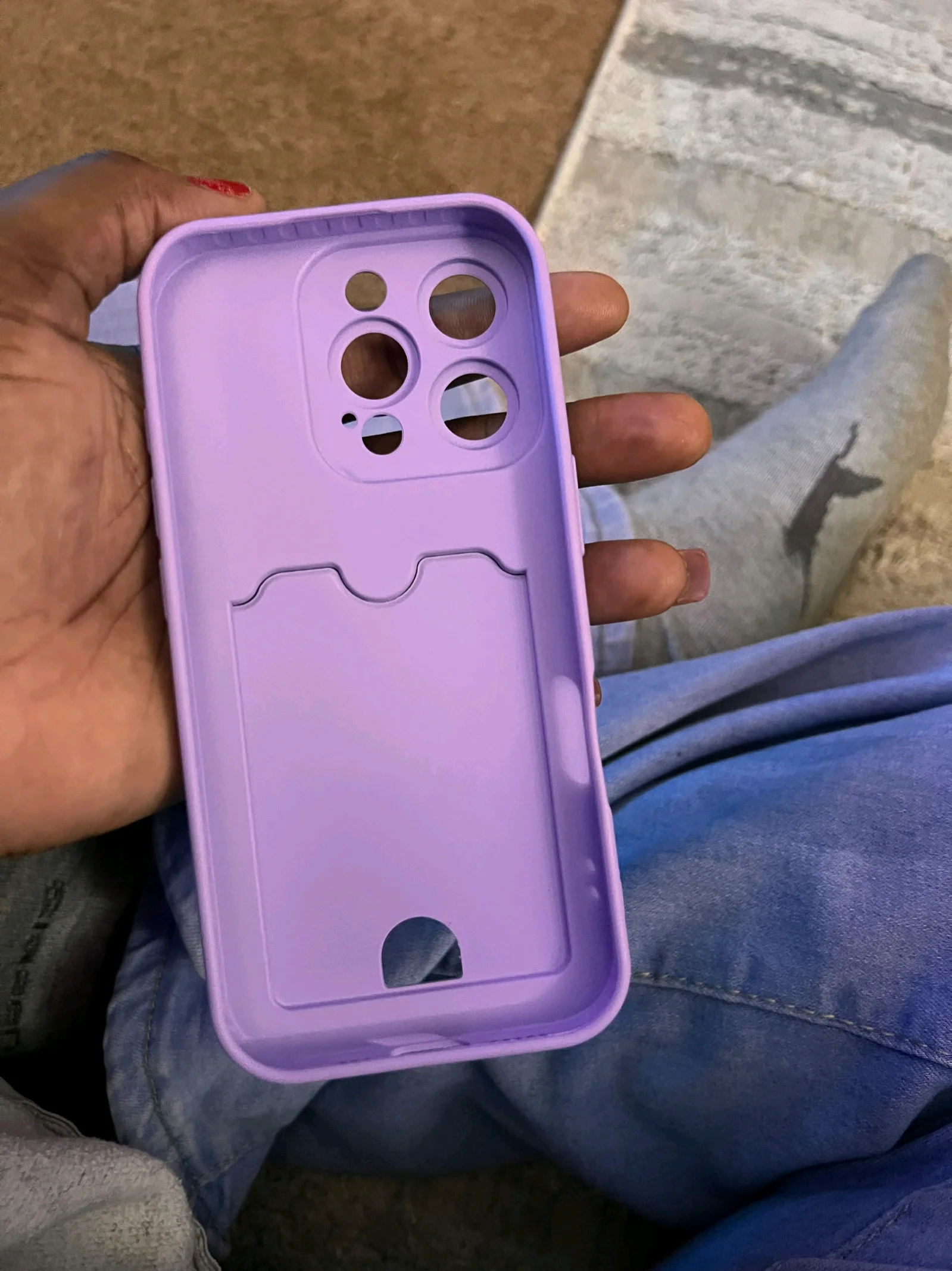 Purple iPhone 13 Pro Max Case with Card Holder media 3