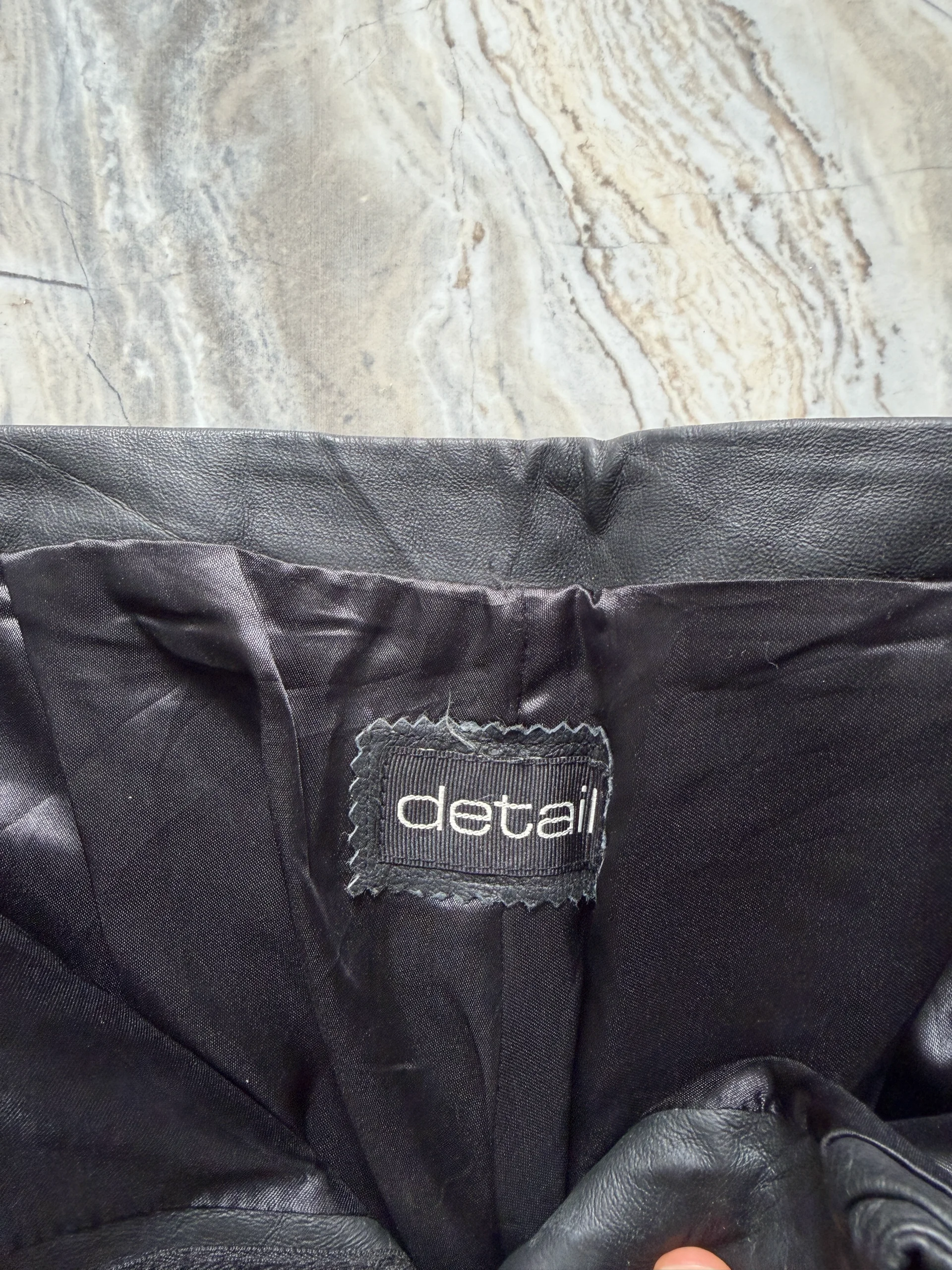 Detail Black Leather Flared Trousers media 3