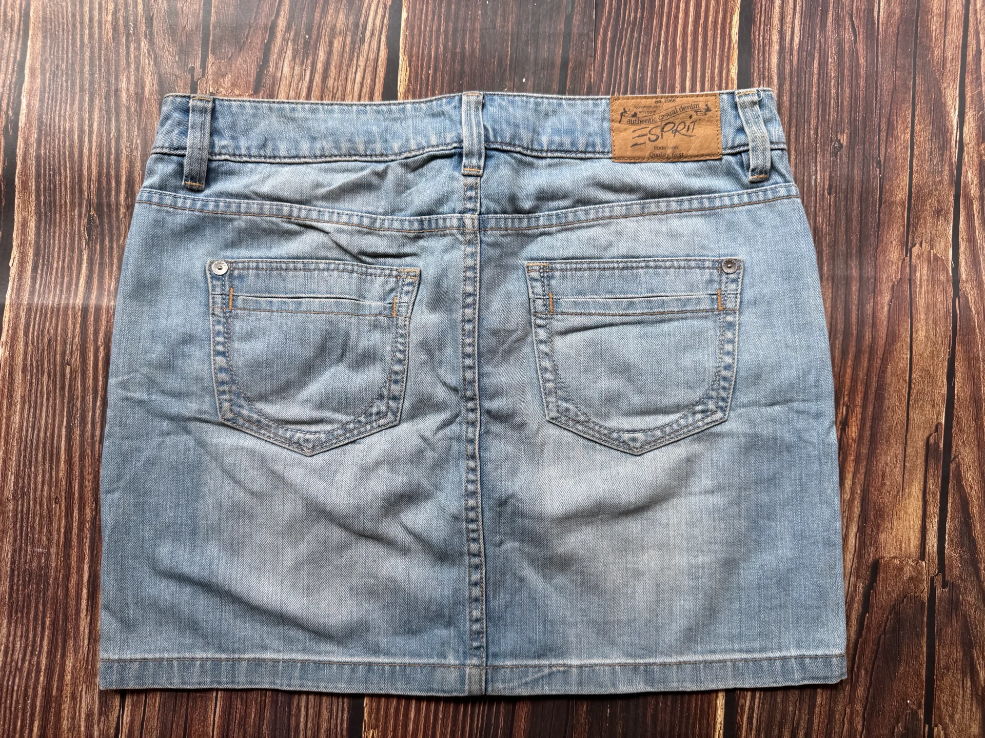 Esprit Light Wash Denim Mini Skirt media 2