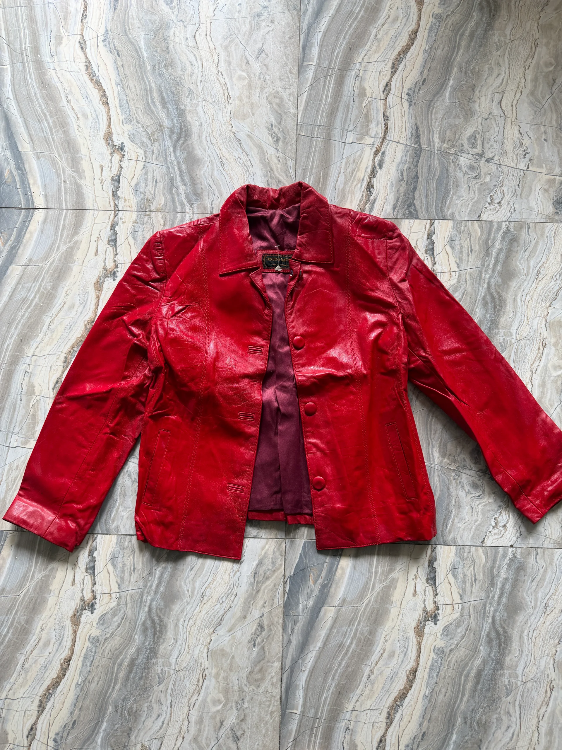 Red Genuine Leather Jacket