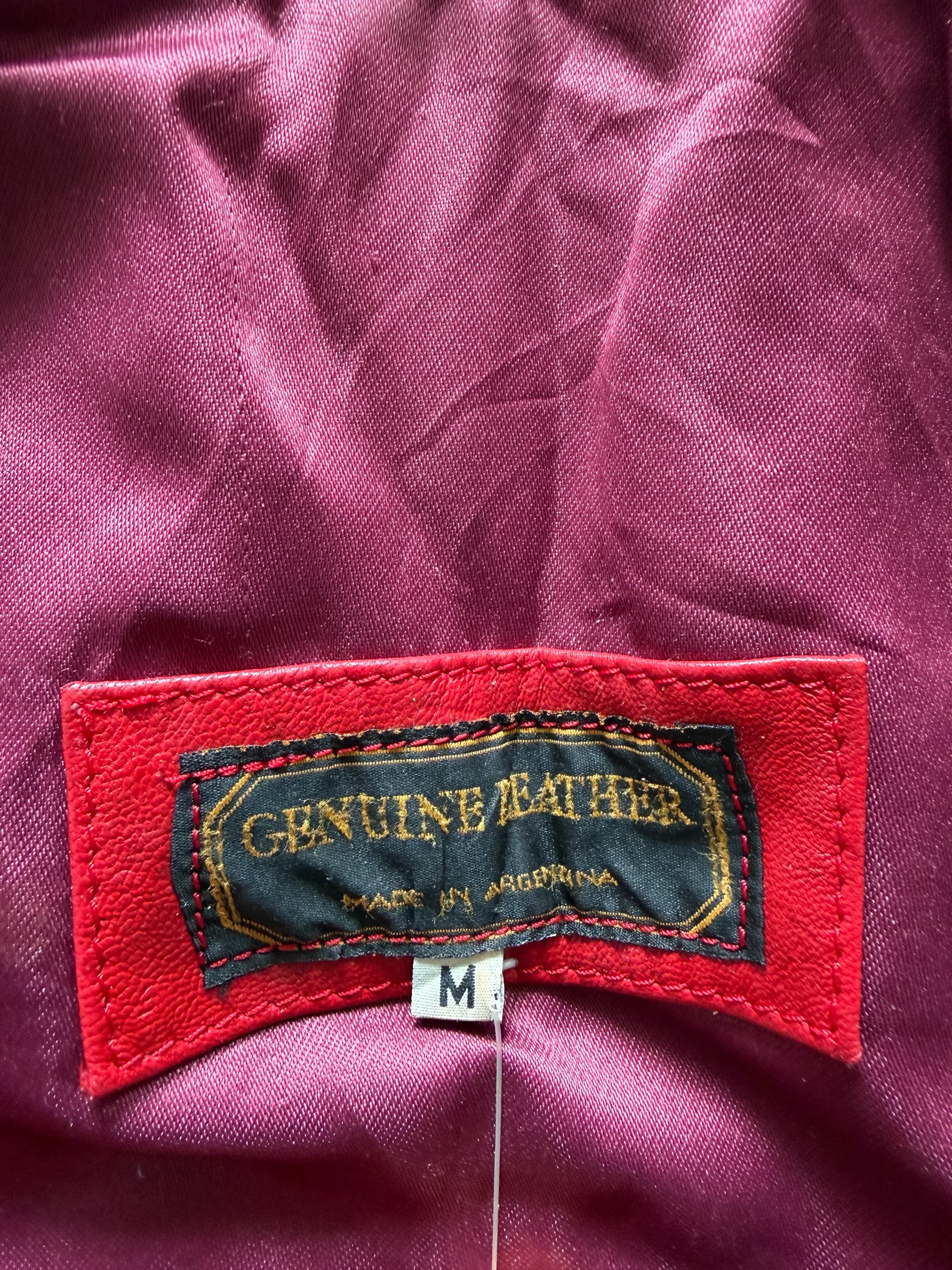 Red Genuine Leather Jacket media 2