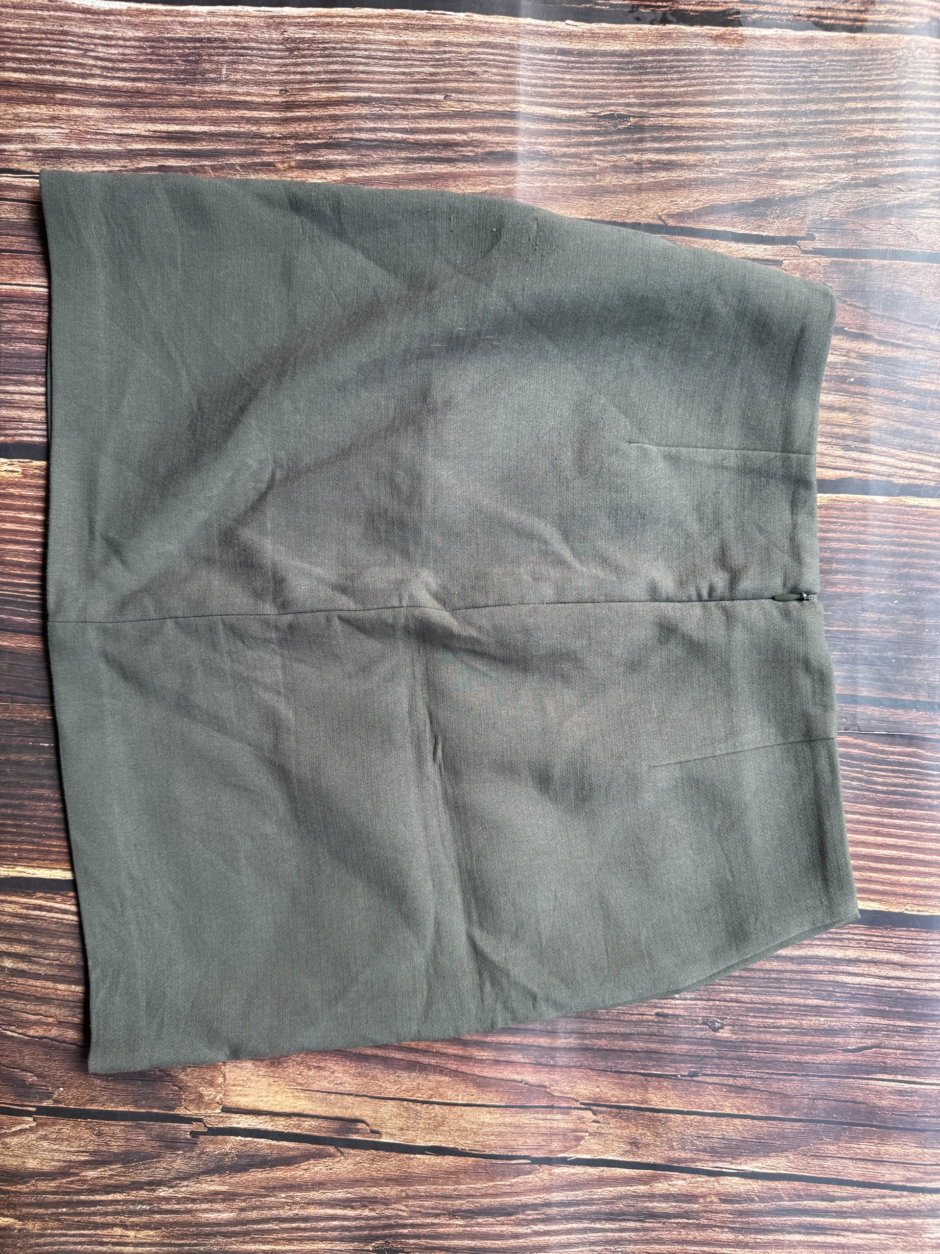 Dunnes Olive Green Mini Skirt with Pockets media 2