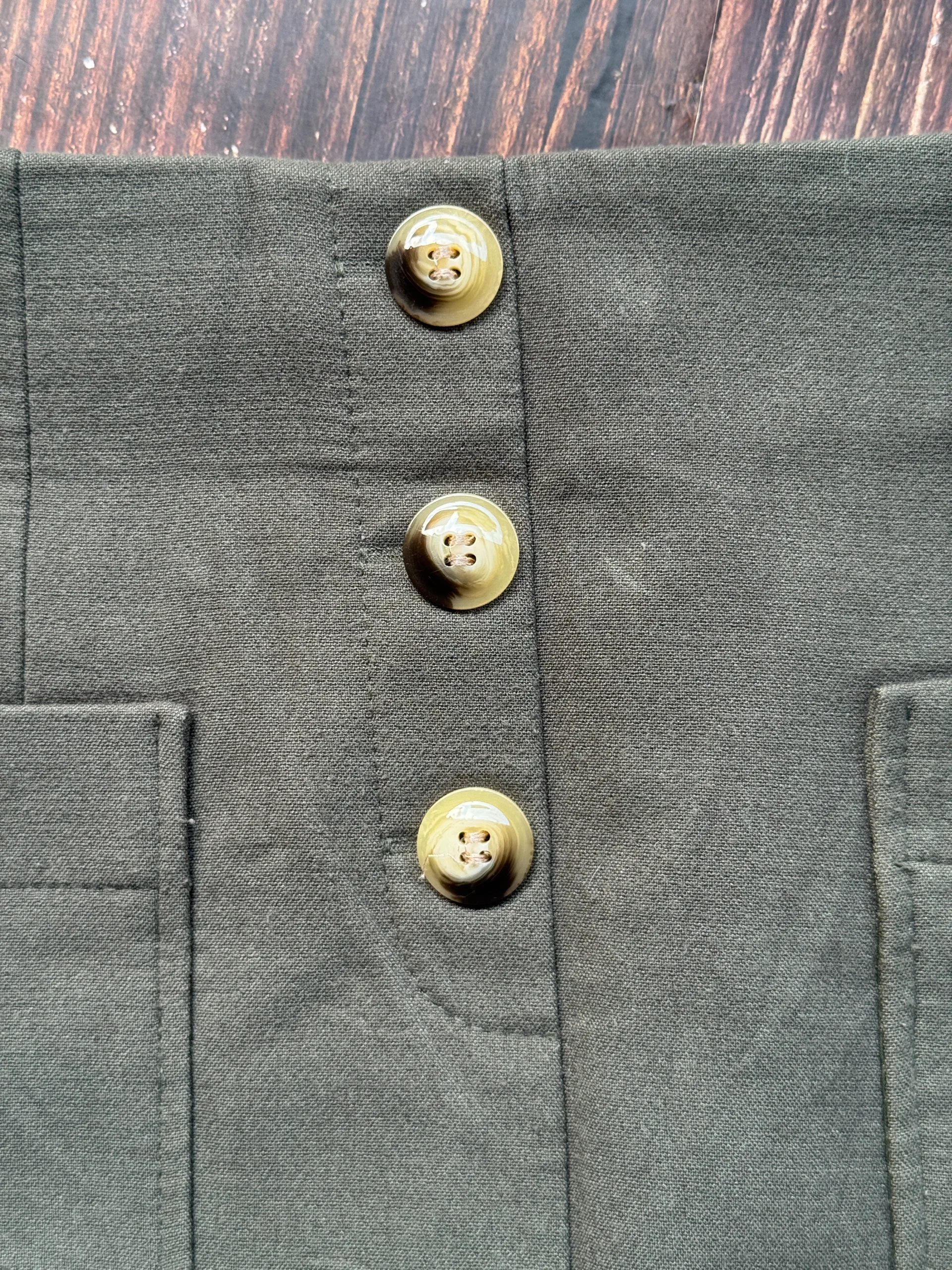 Dunnes Olive Green Mini Skirt with Pockets media 4