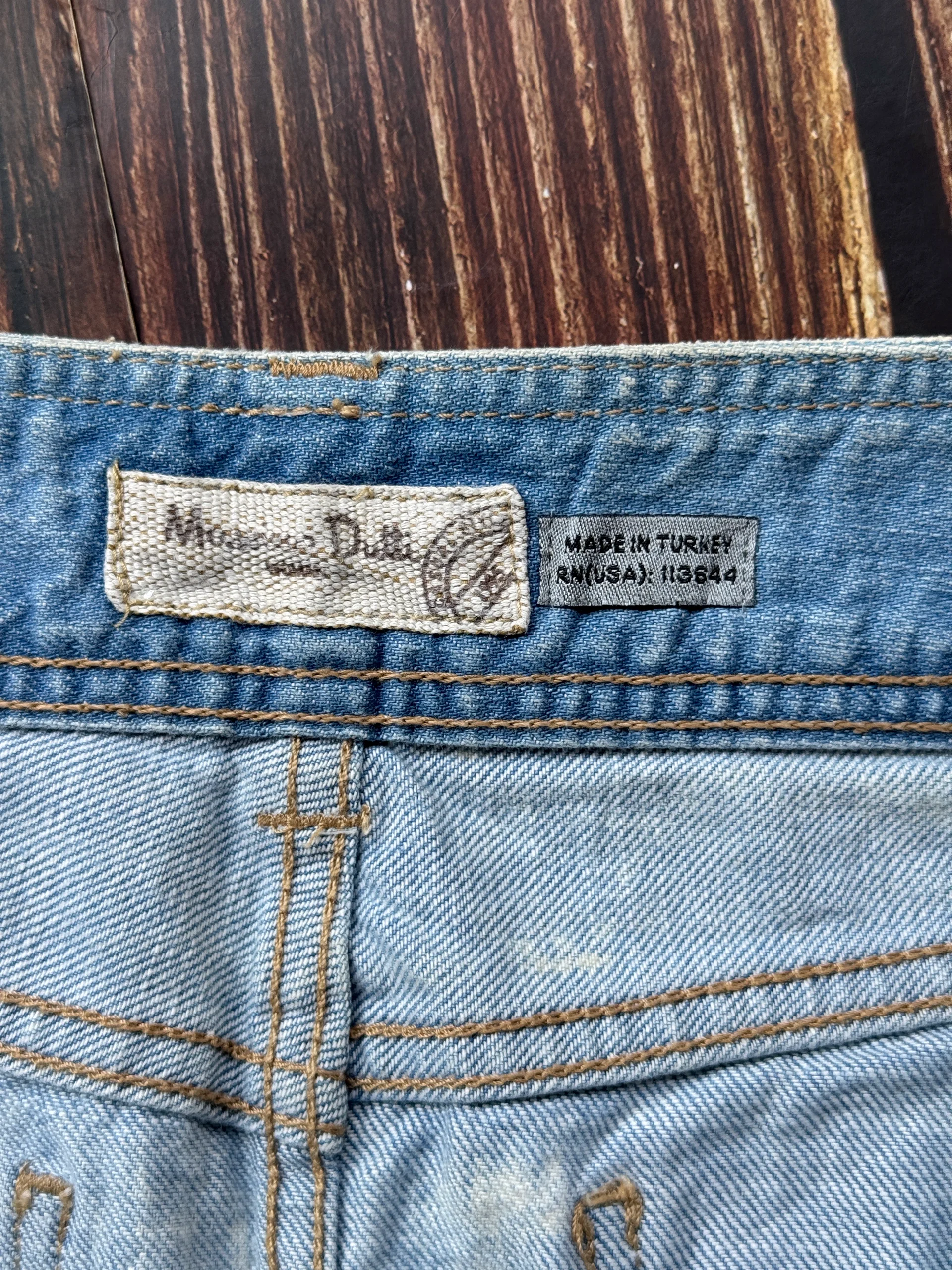 Massimo Dutti Light Wash Denim Mini Skirt media 4