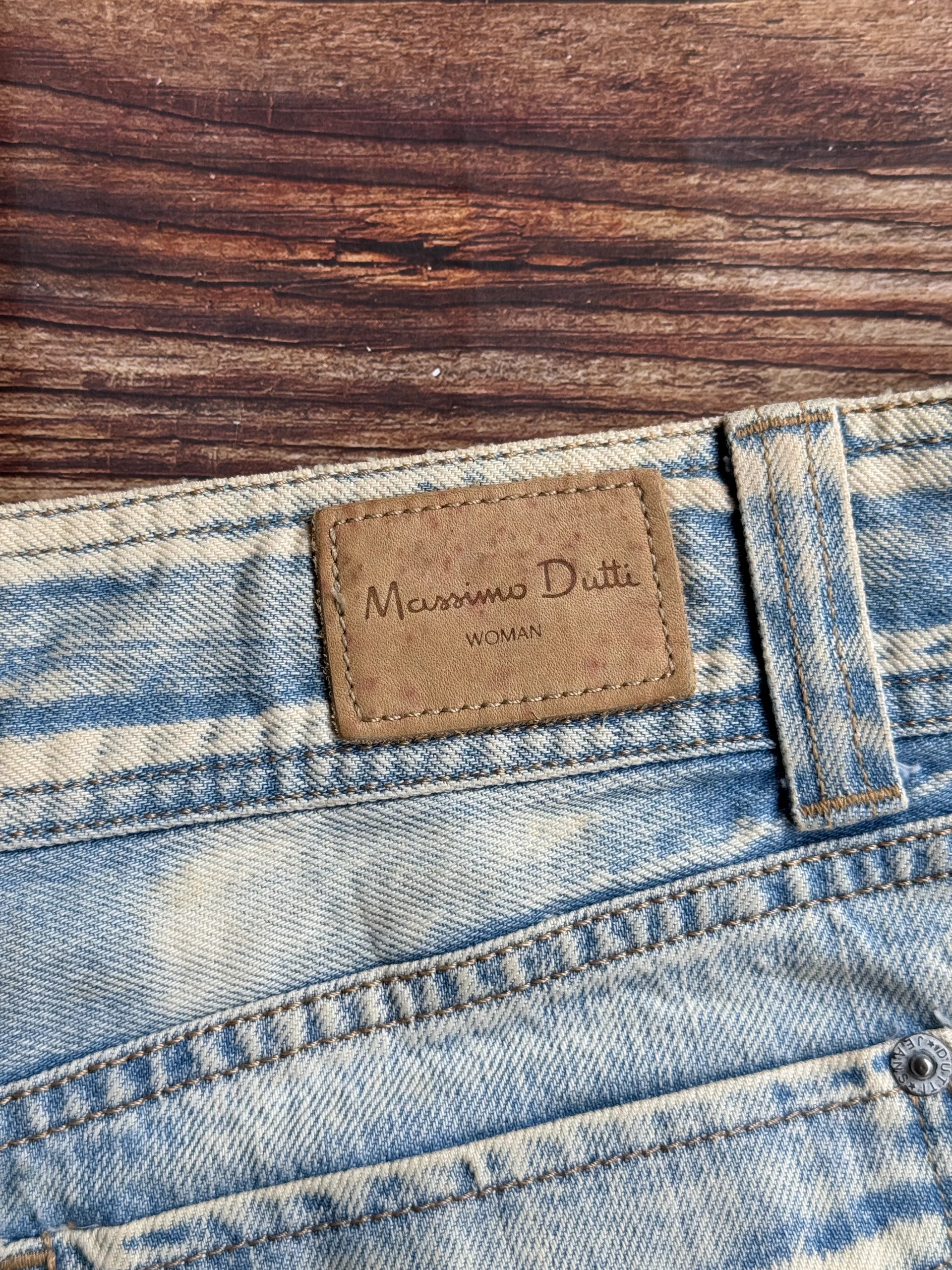Massimo Dutti Light Wash Denim Mini Skirt media 3