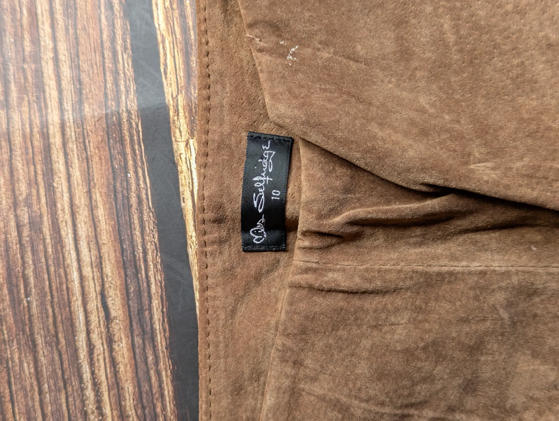Brown Suede High-Waisted Shorts media 2