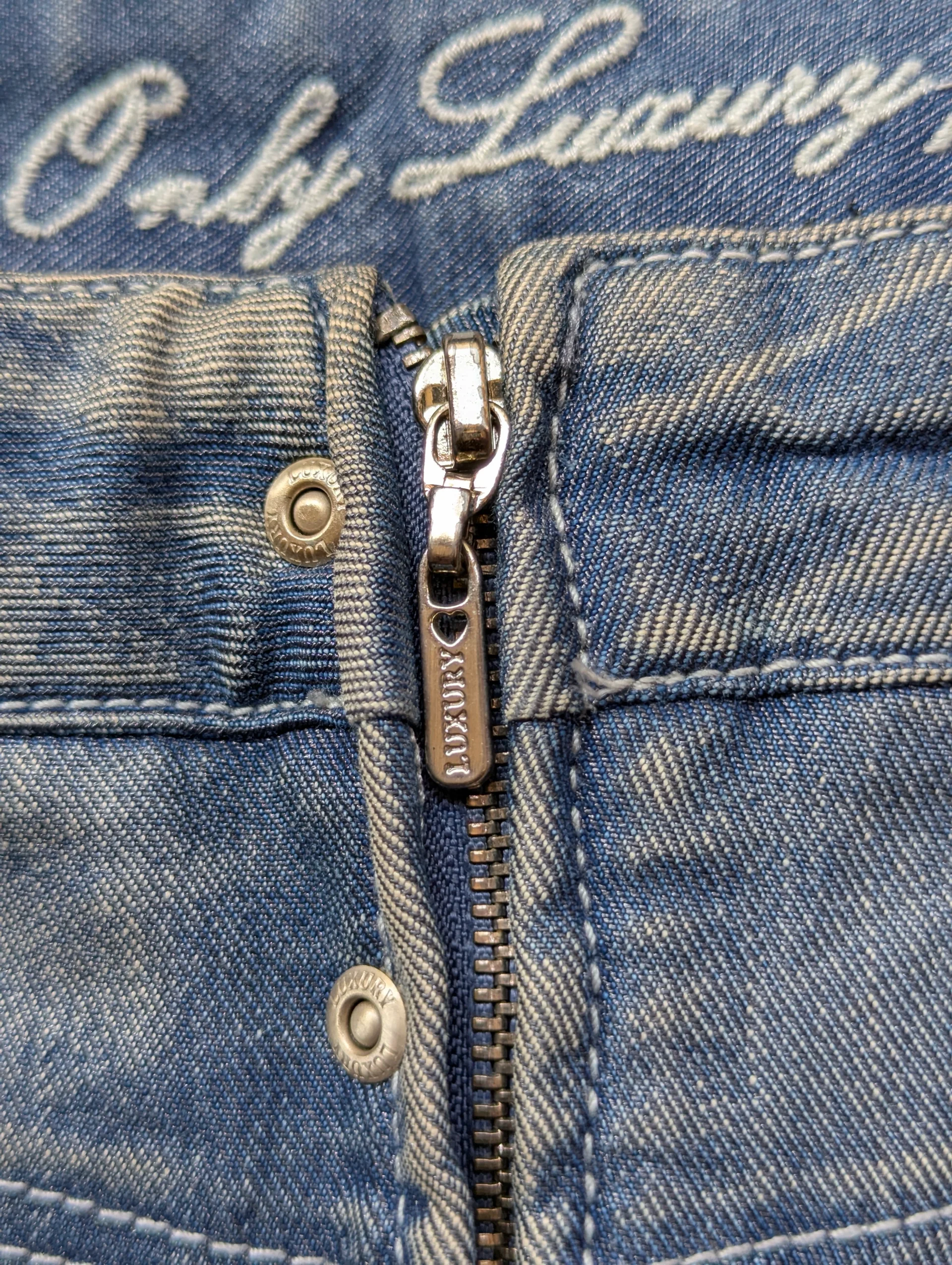 Blue Denim Mini Skirt media 3