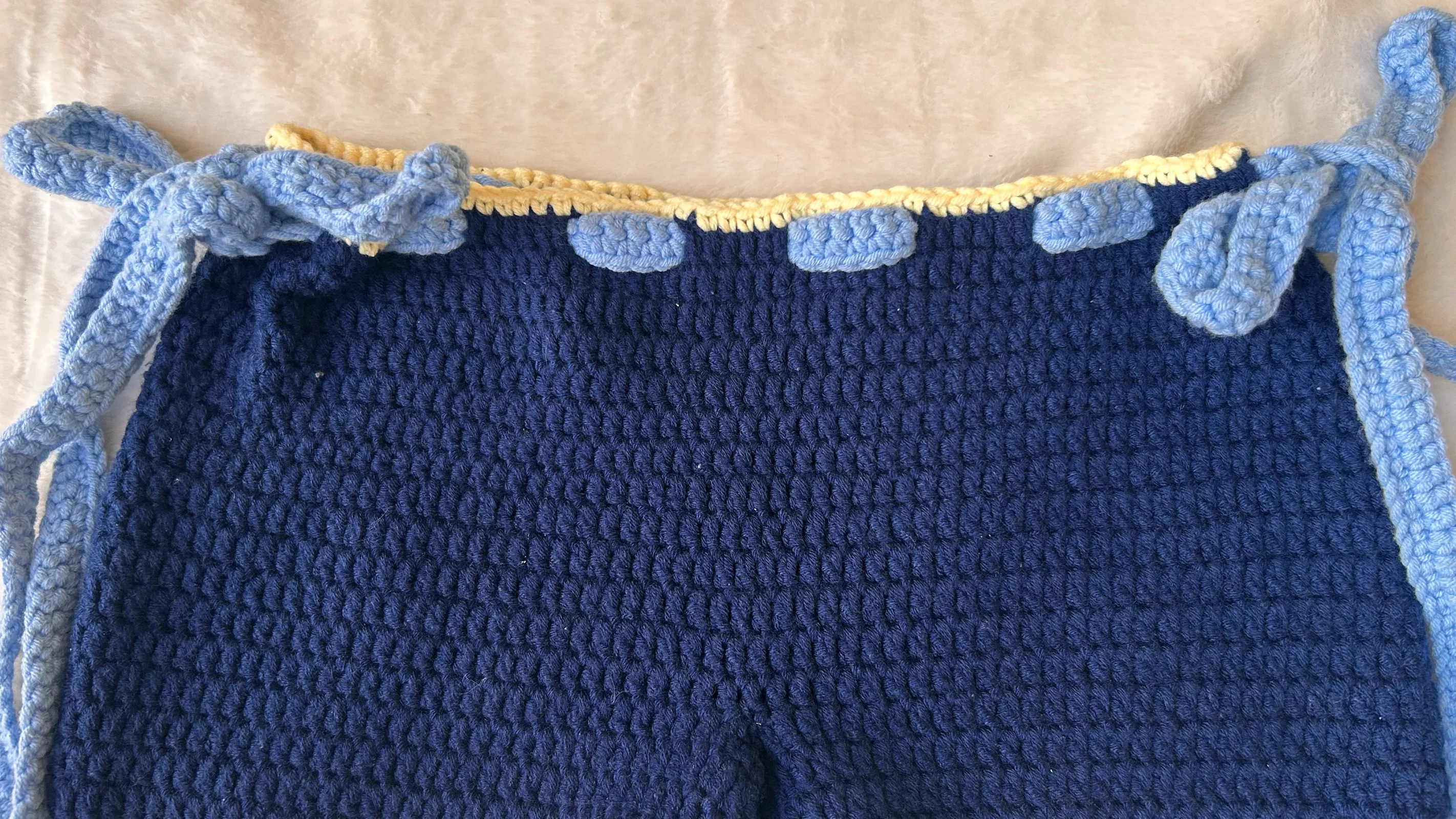 Handmade Crochet Blue Shorts media 3