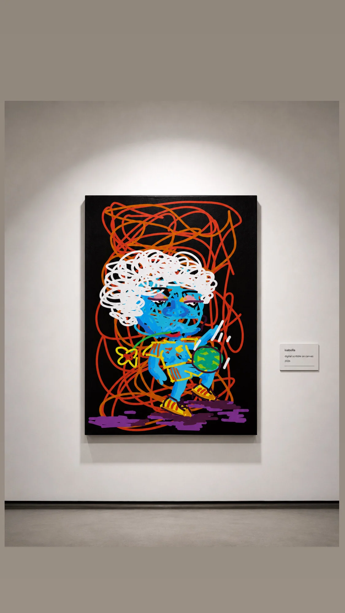 Isabolla Digital Scribble on Canvas Art Print
