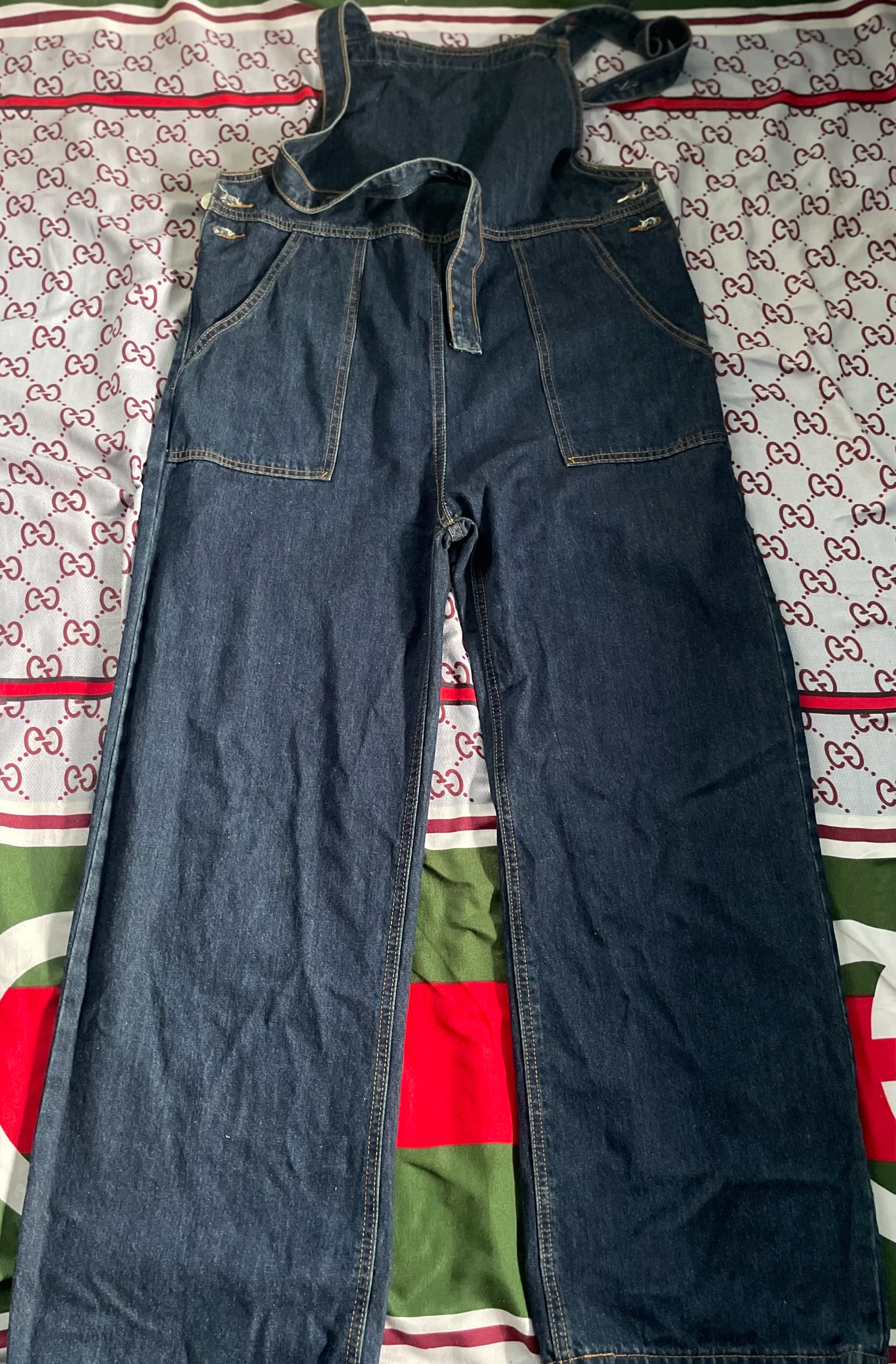Dark Wash Denim Dungarees