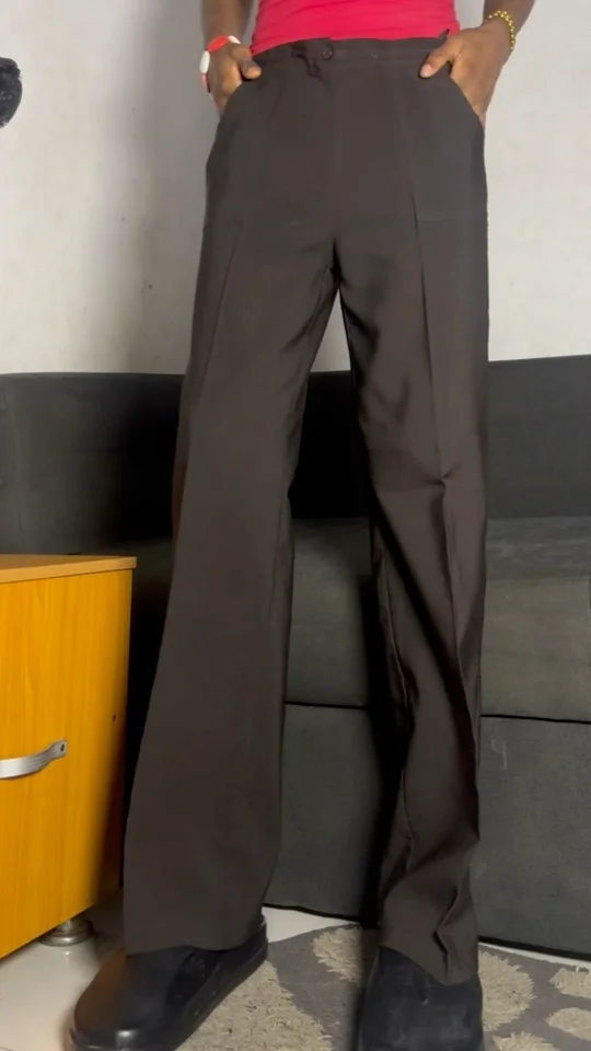 Dark Brown Wide Leg Trousers